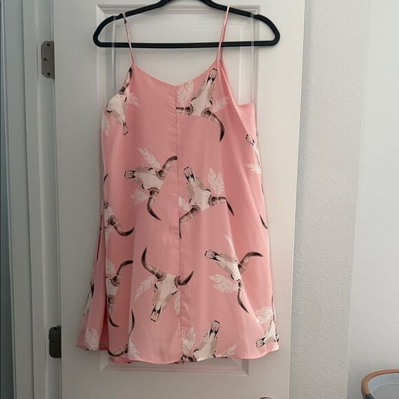 Pink Dress with Animal Print - Picture 2 of 2